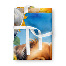 Load image into Gallery viewer, Tibetan Spaniel in Sunflowers Apron – Artist-Designed Kitchen, BBQ &amp; Craft Apron