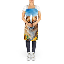 Load image into Gallery viewer, Tibetan Spaniel in Sunflowers Apron – Artist-Designed Kitchen, BBQ &amp; Craft Apron