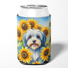 Load image into Gallery viewer, Tibetan Terrier in Sunflowers Can or Bottle Hugger