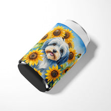 Load image into Gallery viewer, Tibetan Terrier in Sunflowers Can or Bottle Hugger