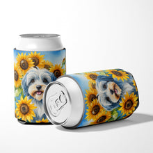 Load image into Gallery viewer, Tibetan Terrier in Sunflowers Can or Bottle Hugger