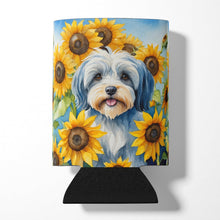 Load image into Gallery viewer, Tibetan Terrier in Sunflowers Can or Bottle Hugger