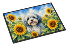 Load image into Gallery viewer, Tibetan Terrier in Sunflowers Doormat Front Door Mat Indoor Outdoor Rugs for Entryway, Non Slip Washable Low Pile, 18H X 27W