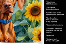 Load image into Gallery viewer, Vizsla in Sunflowers Kitchen Towel