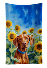 Load image into Gallery viewer, Vizsla in Sunflowers Kitchen Towel