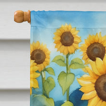 Load image into Gallery viewer, Weimaraner in Sunflowers House Flag