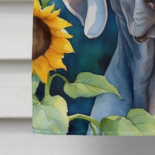 Load image into Gallery viewer, Weimaraner in Sunflowers House Flag