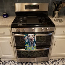 Load image into Gallery viewer, Weimaraner in Sunflowers Kitchen Towel