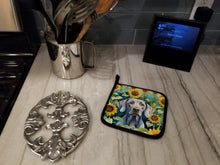 Load image into Gallery viewer, Weimaraner in Sunflowers Pot Holders - Set of 2 Decorative Kitchen Helpers | Made in the USA