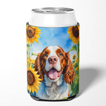 Load image into Gallery viewer, Welsh Springer Spaniel in Sunflowers Can or Bottle Hugger
