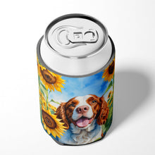 Load image into Gallery viewer, Welsh Springer Spaniel in Sunflowers Can or Bottle Hugger