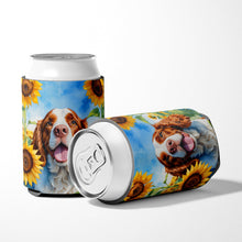 Load image into Gallery viewer, Welsh Springer Spaniel in Sunflowers Can or Bottle Hugger