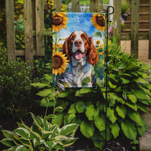 Load image into Gallery viewer, Welsh Springer Spaniel in Sunflowers Garden Flag – Bright Dog-Themed Yard Decor