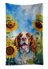 Load image into Gallery viewer, Welsh Springer Spaniel in Sunflowers Kitchen Towel