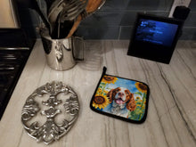 Load image into Gallery viewer, Welsh Springer Spaniel in Sunflowers Pot Holders - Set of 2 Decorative Kitchen Helpers | Made in the USA