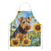 Load image into Gallery viewer, Welsh Terrier in Sunflowers Apron – Artist-Designed Kitchen, BBQ &amp; Craft Apron