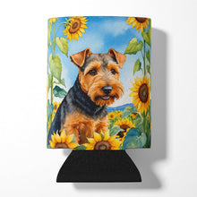 Load image into Gallery viewer, Welsh Terrier in Sunflowers Can or Bottle Hugger