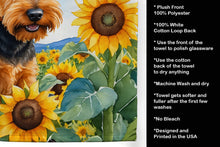 Load image into Gallery viewer, Welsh Terrier in Sunflowers Kitchen Towel