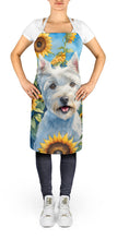 Load image into Gallery viewer, Westie in Sunflowers Apron – Artist-Designed Kitchen, BBQ &amp; Craft Apron