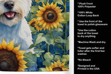 Load image into Gallery viewer, Westie in Sunflowers Kitchen Towel