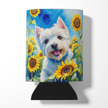 Load image into Gallery viewer, Westie in Sunflowers Can or Bottle Hugger