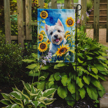Load image into Gallery viewer, Westie in Sunflowers Garden Flag – Bright Dog-Themed Yard Decor