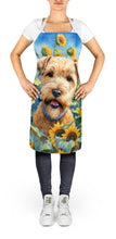 Load image into Gallery viewer, Wheaten Terrier in Sunflowers Apron – Artist-Designed Kitchen, BBQ &amp; Craft Apron