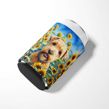 Load image into Gallery viewer, Wheaten Terrier in Sunflowers Can or Bottle Hugger