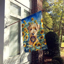 Load image into Gallery viewer, Wheaten Terrier in Sunflowers House Flag