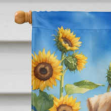 Load image into Gallery viewer, Wheaten Terrier in Sunflowers House Flag