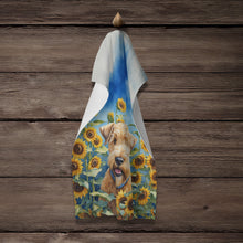 Load image into Gallery viewer, Wheaten Terrier in Sunflowers Kitchen Towel