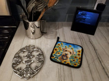 Load image into Gallery viewer, Wheaten Terrier in Sunflowers Pot Holders - Set of 2 Decorative Kitchen Helpers | Made in the USA
