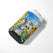 Load image into Gallery viewer, Whippet in Sunflowers Can or Bottle Hugger