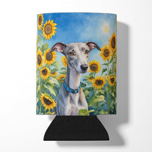 Load image into Gallery viewer, Whippet in Sunflowers Can or Bottle Hugger