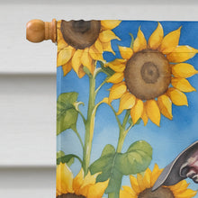 Load image into Gallery viewer, Whippet in Sunflowers House Flag