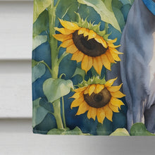 Load image into Gallery viewer, Whippet in Sunflowers House Flag