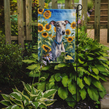 Load image into Gallery viewer, Whippet in Sunflowers Garden Flag – Bright Dog-Themed Yard Decor