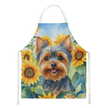 Load image into Gallery viewer, Yorkshire Terrier in Sunflowers Apron – Artist-Designed Kitchen, BBQ &amp; Craft Apron