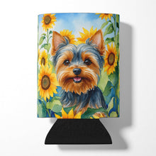 Load image into Gallery viewer, Yorkshire Terrier in Sunflowers Can or Bottle Hugger