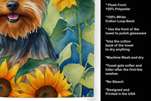 Load image into Gallery viewer, Yorkshire Terrier in Sunflowers Kitchen Towel