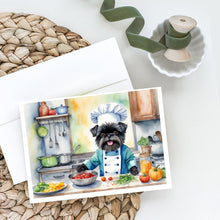 Load image into Gallery viewer, Affenpinscher The Chef Greeting Cards - Blank Note Cards – 8-Pack of Artist-Designed Cards with Envelopes
