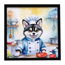 Load image into Gallery viewer, Alaskan Klee Kai The Chef Framed Metal Print