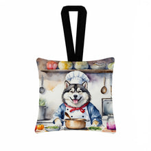 Load image into Gallery viewer, Alaskan Malamute The Chef Hanging Square Fabric Ornament 3.5 × 3.5