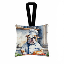 Load image into Gallery viewer, American Bulldog The Chef Hanging Square Fabric Ornament 3.5 × 3.5