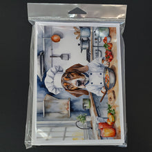 Load image into Gallery viewer, American English Coonhound The Chef Greeting Cards - Blank Note Cards – 8-Pack of Artist-Designed Cards with Envelopes