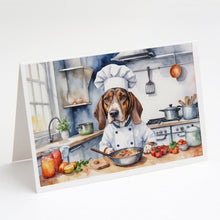 Load image into Gallery viewer, American English Coonhound The Chef Greeting Cards - Blank Note Cards – 8-Pack of Artist-Designed Cards with Envelopes