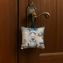 Load image into Gallery viewer, American Eskimo The Chef Hanging Square Fabric Ornament 3.5 × 3.5