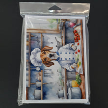 Load image into Gallery viewer, American Foxhound The Chef Greeting Cards - Blank Note Cards – 8-Pack of Artist-Designed Cards with Envelopes