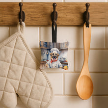 Load image into Gallery viewer, Anatolian Shepherd The Chef Hanging Square Fabric Ornament 3.5 × 3.5