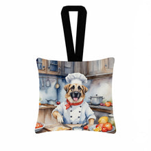 Load image into Gallery viewer, Anatolian Shepherd The Chef Hanging Square Fabric Ornament 3.5 × 3.5